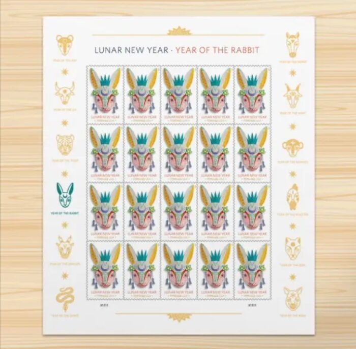 2023 Lunar New Year Year of the Rabbit Forever Stamps - Image 4
