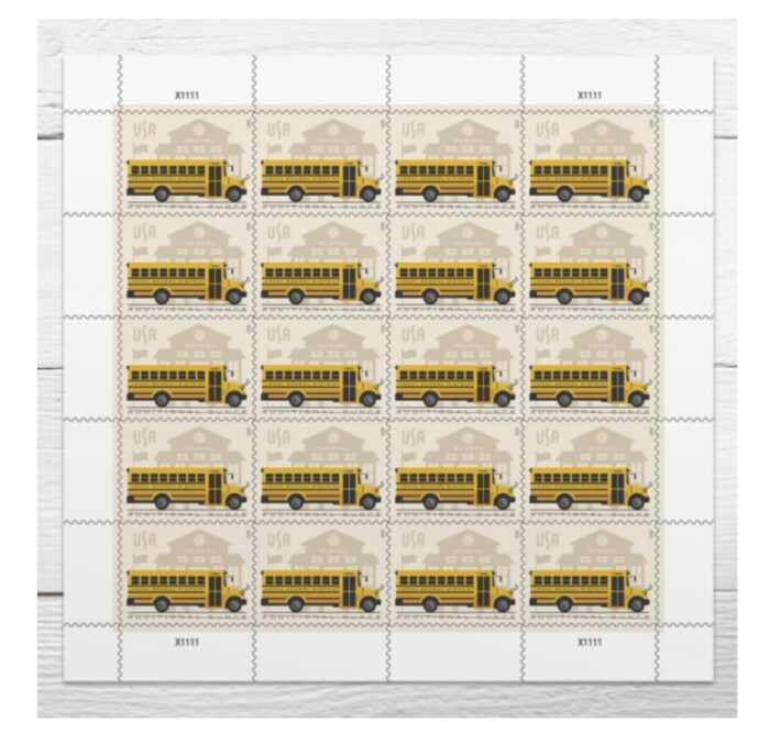 2023 Stamps School Bus Forever Stamps - Image 4