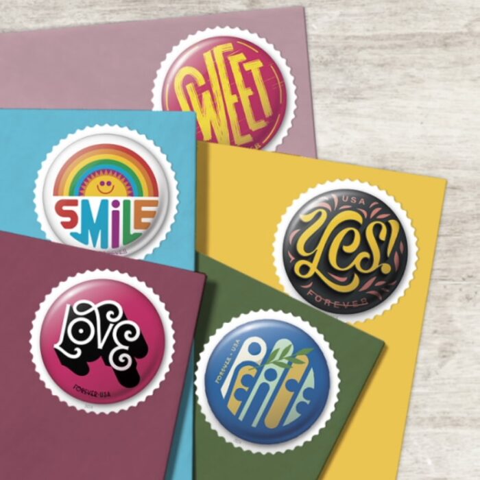 2024 Stamps Pinback Buttons Forever Stamps - Image 2