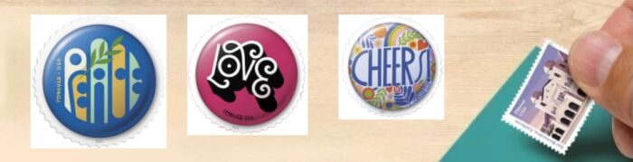 2024 Stamps Pinback Buttons Forever Stamps - Image 5
