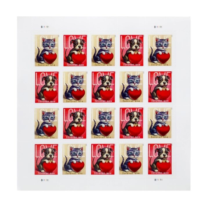 2023 First Class Forever Stamps Love Kitten Puppy - Image 5