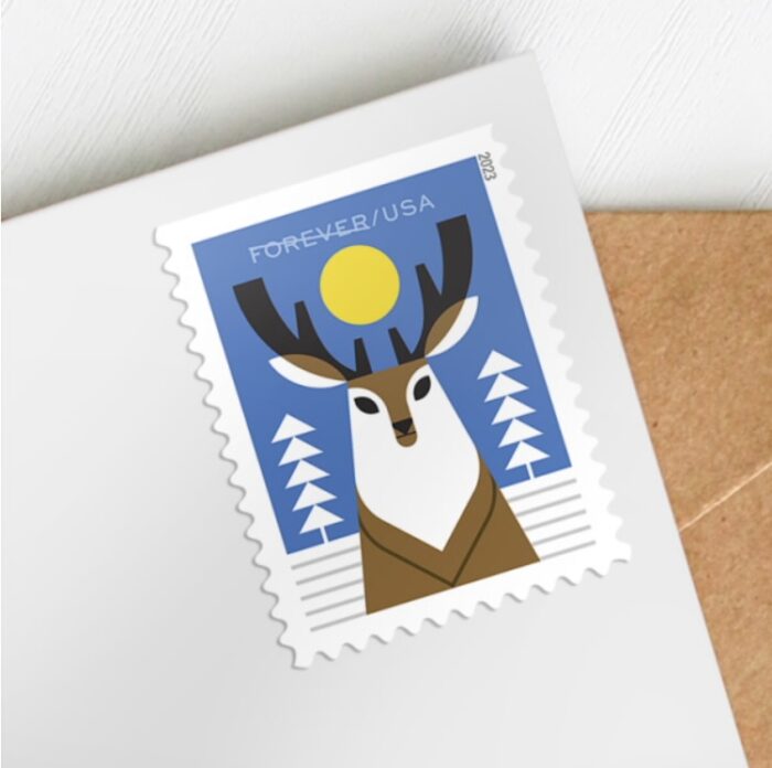 2023 Forever Stamps Winter Woodland Animals Stamps - Image 3